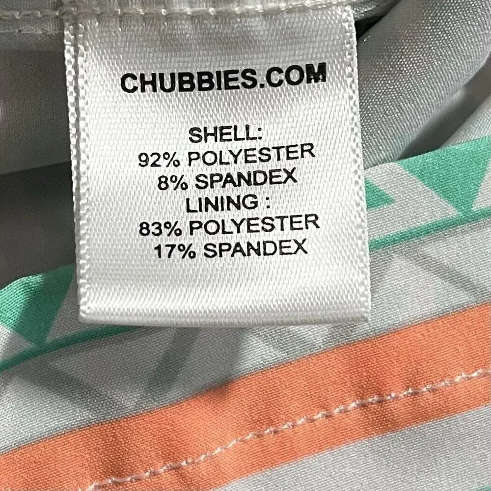 Chubbies En Fuego Aztec 7” Swim Trunks‎ Size M Lined Beach Vacation Men's NWOT